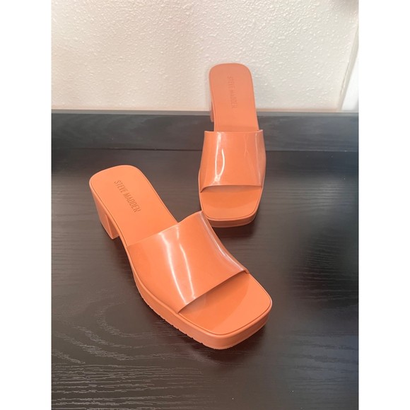 Steve Madden Harlin Toe Heel Sandals Camel Size 9 - Picture 2 of 10